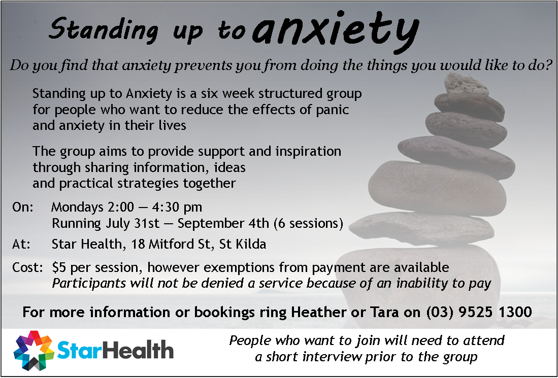 Standing Up to Anxiety Group
